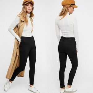Free People Ultra High Rise Pull On Skinny Jeans